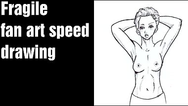 Fragile Topless fan art speed drawing