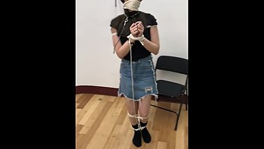 Japanese Haruka is GAGGED with White Sock!