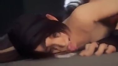 Hentai Japanese girl with huge tits loves to suck her partner meat stick li